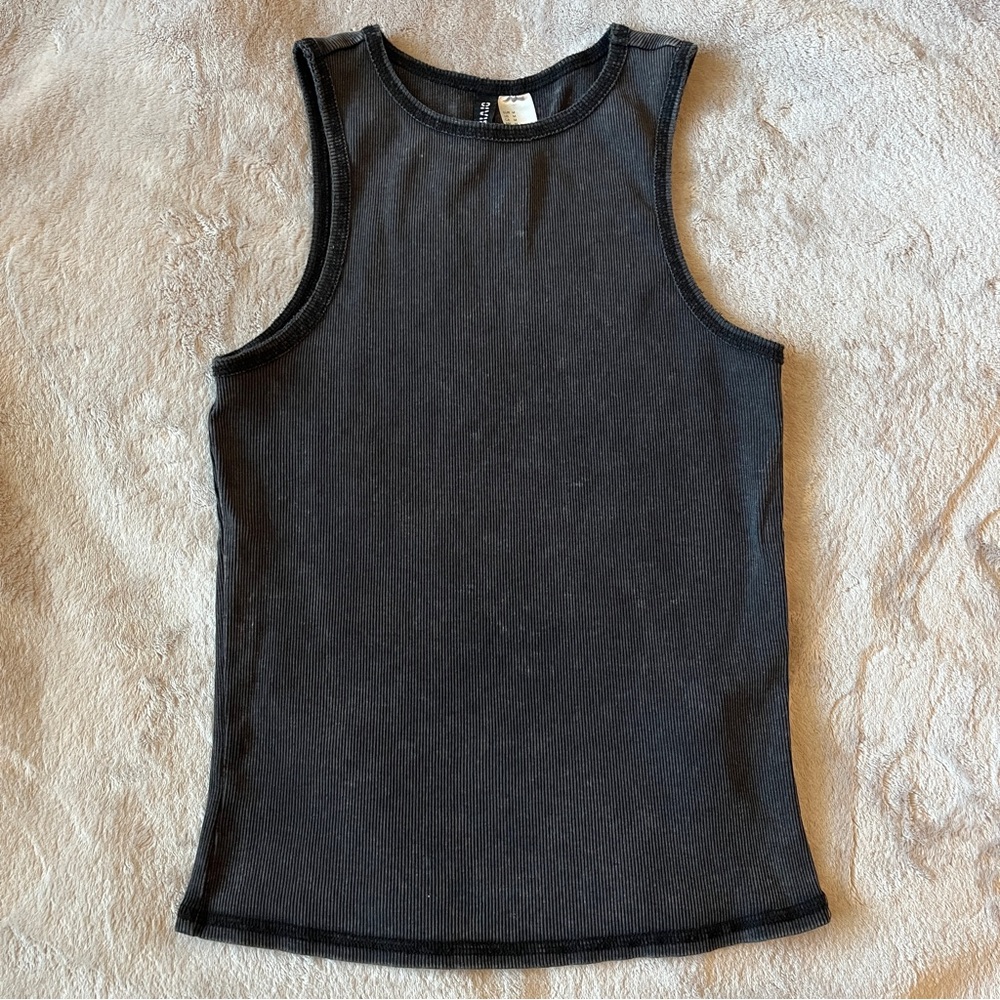 H&M black vintage wash tank top